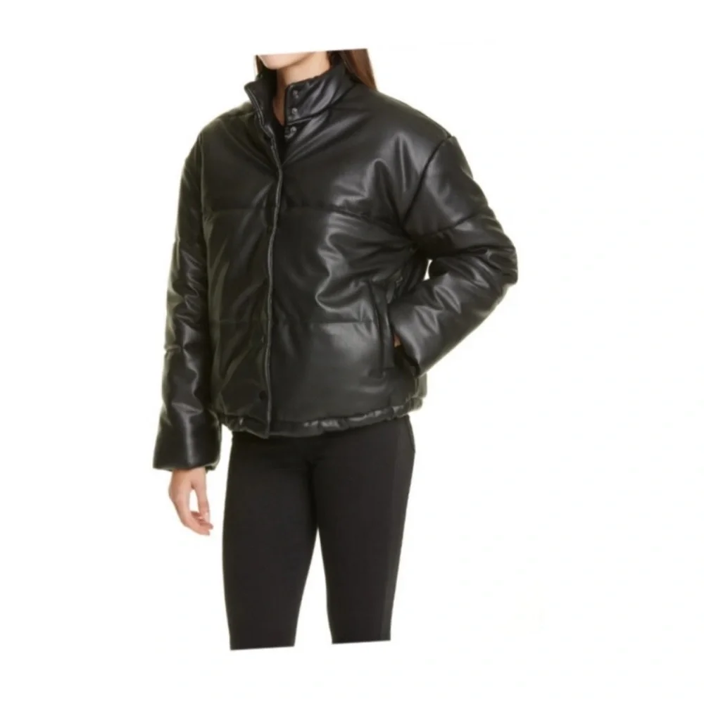 NWT Rails Otto Faux Leather Jacket in Black - Picture 11 of 16
